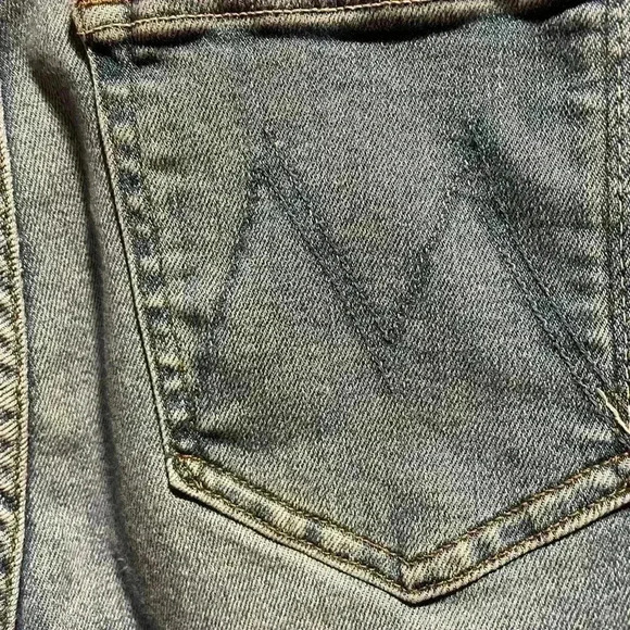 New MOTHER High Waisted Rider Ankle Fray in Wash Party Like A Pirate Size US 25 - Picture 11 of 15